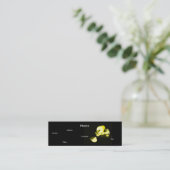 Manicurist in zwart-wit mini visitekaartje (Staand voorkant)