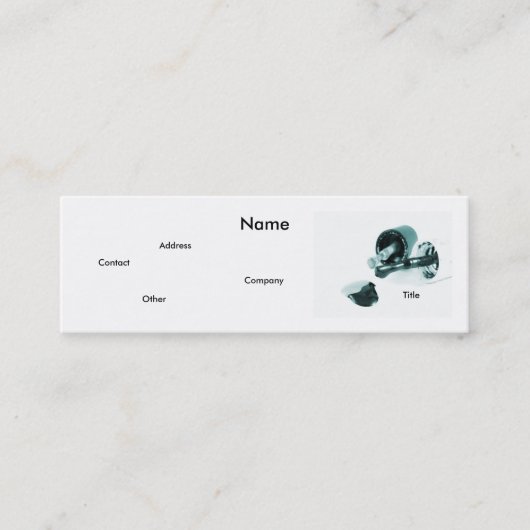 Manicurist in zwart-wit mini visitekaartje (Voorkant)