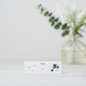 Manicurist in zwart-wit mini visitekaartje (Staand voorkant)