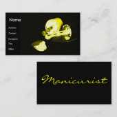 Manicurist in zwart-wit visitekaartje (Voorkant / Achterkant)