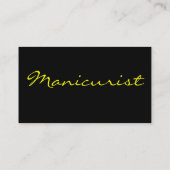 Manicurist in zwart-wit visitekaartje (Achterkant)