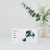 Manicurist in zwart-wit visitekaartje (Staand voorkant)