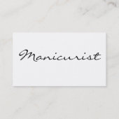 Manicurist in zwart-wit visitekaartje (Achterkant)