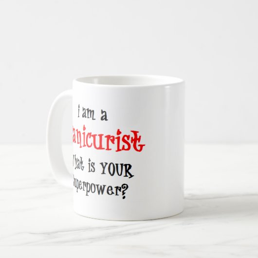 manicurist koffiemok (Voorkant links)