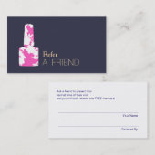 Manicurist nagelsalon Verwijs een vriend Aanbevelingskaartje (Voorkant / Achterkant)