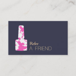 Manicurist nagelsalon Verwijs een vriend Aanbevelingskaartje