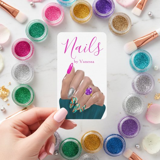 Manicurist Nageltechnicus Boekingskoppeling QR-cod Visitekaartje