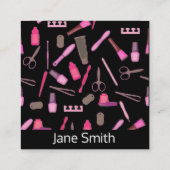 Manicurist, Nail Artist, Nail Technicus freelance Vierkante Visitekaartje (Achterkant)