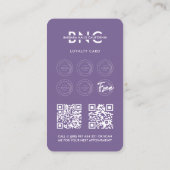 Manicurist Nail Artist Tech IG Dusty Paarse Visitekaartje (Achterkant)