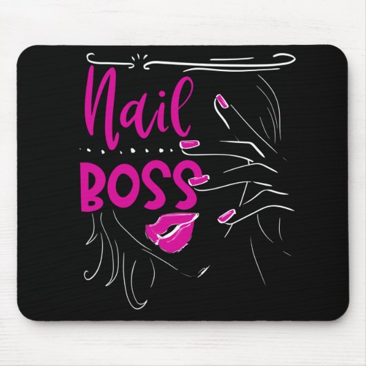 Manicurist Nail Boss Tech-technicus Funny Gift Muismat (Voorkant)