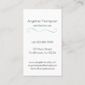 Manicurist Nail Poland Bottle Turquoise Visitekaartje (Achterkant)