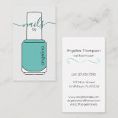 Manicurist Nail Poland Bottle Turquoise Visitekaartje (Voorkant / Achterkant)