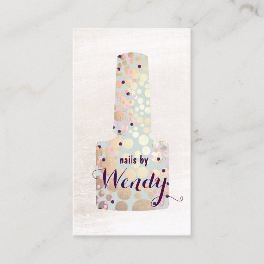 Manicurist Nail Poolse fles Visitekaartje (Voorkant)