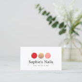Manicurist Nail Salon Glitter Poolse druppels Logo Visitekaartje (Staand voorkant)