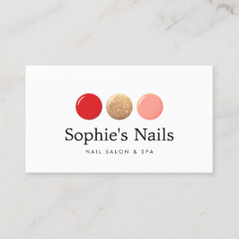 Manicurist Nail Salon Glitter Poolse druppels Logo Visitekaartje