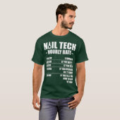 Manicurist Nail Tech Artist Nail T-shirt (Voorkant volledig)