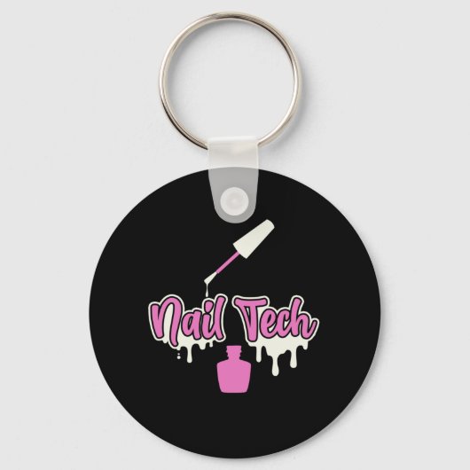 Manicurist Nail Tech Poolse Colour Beauty Pedicuri Sleutelhanger (Voorkant)