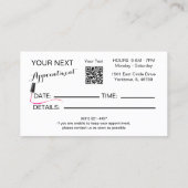 Manicurist Nail Technician Zwart Rood Naam Visitekaartje (Achterkant)