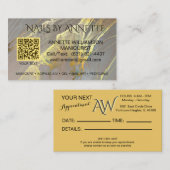 Manicurist Nail-technicus Gold Accent Visitekaartje (Voorkant / Achterkant)