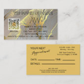 Manicurist Nail-technicus Gold Accent Visitekaartje (Voorkant / Achterkant)