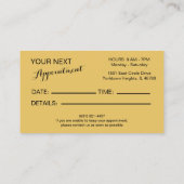 Manicurist Nail-technicus Gold Accent Visitekaartje (Achterkant)