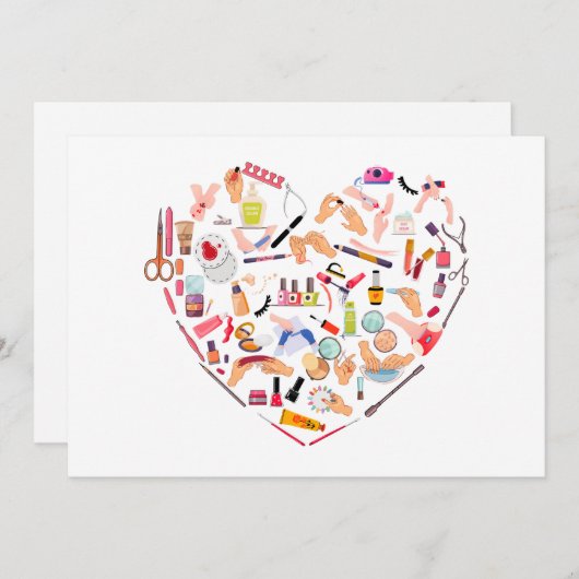 Manicurist Nail-technicus — Hoofd van het hulpprog Feestdagenkaart (Voorkant / Achterkant)