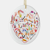 Manicurist Nail-technicus — Hoofd van het hulpprog Keramisch Ornament (Rechts)