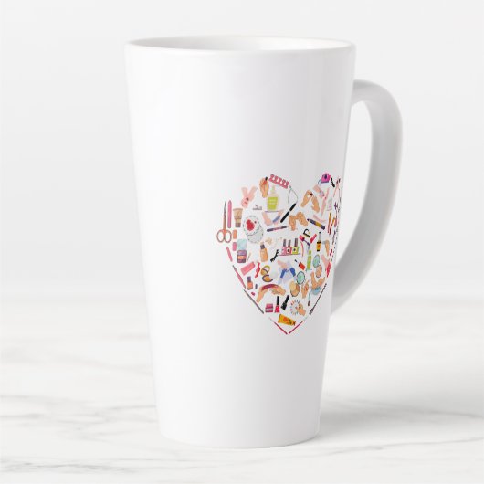 Manicurist Nail-technicus — Hoofd van het hulpprog Latte Mok (Rechterhoek)