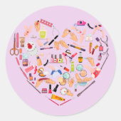 Manicurist Nail-technicus — Hoofd van het hulpprog Ronde Sticker (Voorkant)