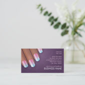 Manicurist Ombre Biz & Appointkaart in donker Afsprakenkaartje (Staand voorkant)