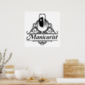 Manicurist op het werk poster (Keuken)