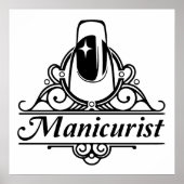 Manicurist op het werk poster (Voorkant)