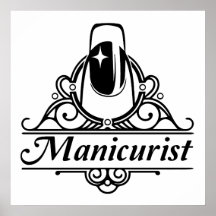 Manicurist op het werk