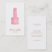 Manicurist Pink Nail Logo Visitekaartje (Voorkant / Achterkant)