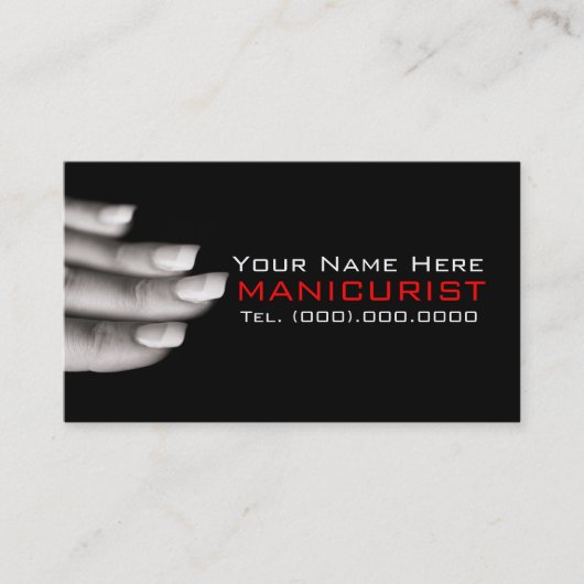 Manicurist Professional-Visitekaartjes Visitekaartje (Voorkant)