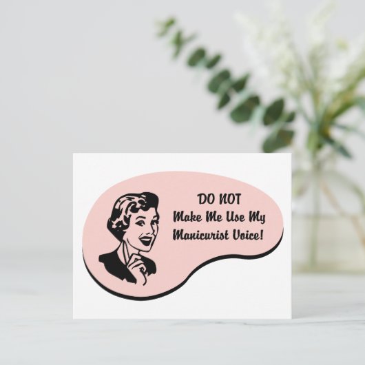 Manicurist Voice Briefkaart (Staand voorkant)