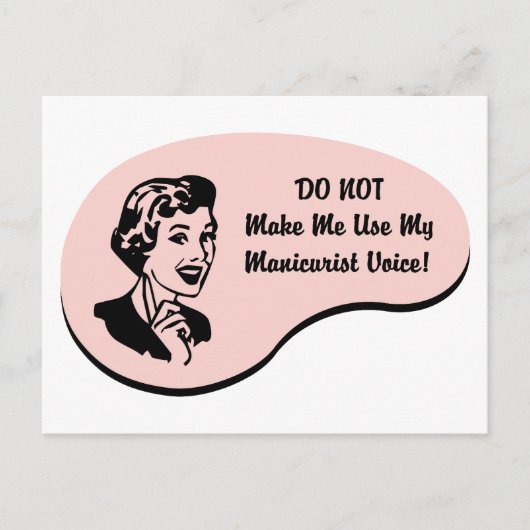 Manicurist Voice Briefkaart (Voorkant)