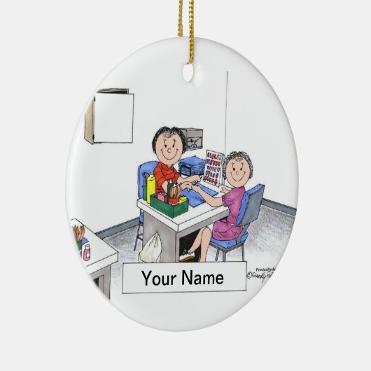 Manicurist - Vrouw Keramisch Ornament (Rechts)