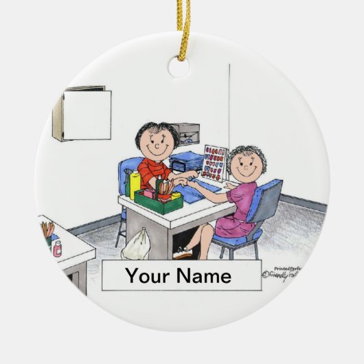 Manicurist - Vrouw Keramisch Ornament (Voorkant)