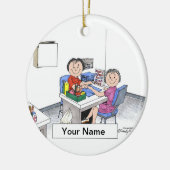 Manicurist - Vrouw Keramisch Ornament (Links)