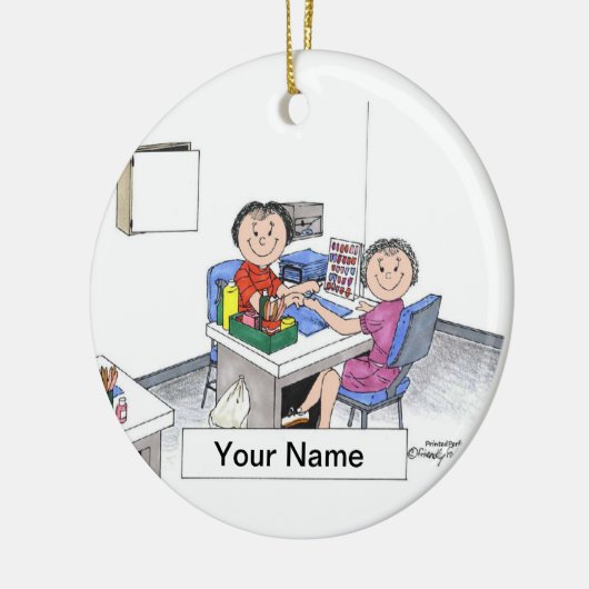 Manicurist - Vrouw Keramisch Ornament (Links)