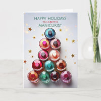 Manicuriste Kerst Nagellak Flessen Boom