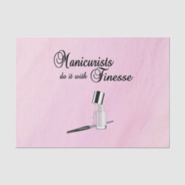 Manicuristen doen het met Finesse Tissuepapier