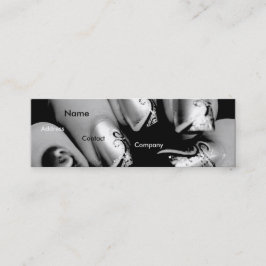 Manicuristische nagels in zwart-wit I Mini Visitekaartje