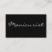 Manicuristische nagels in zwart-wit visitekaartje (Achterkant)