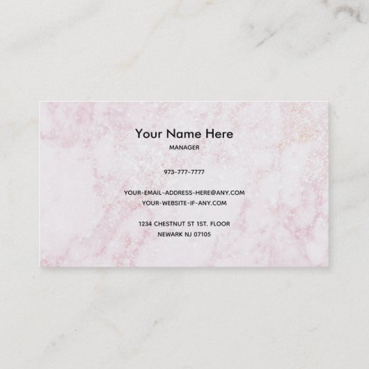 Manicuristische Visitekaartjes (Achterkant)