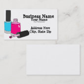 Manicuristische Visitekaartjes voor nageltechnici (Voorkant / Achterkant)