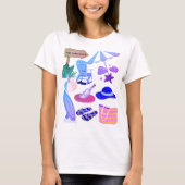 Manier naar het strand - zomervakantie Clipart Des T-shirt (Voorkant)