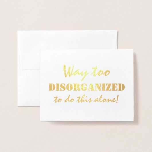 Manier om ongeorganiseerd grappig bruidsmeisje folie kaarten (Voorkant met envelop)