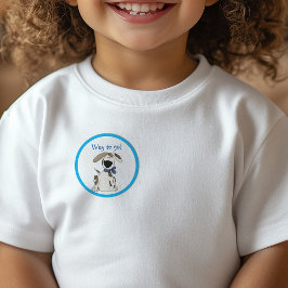 Manier om Schattige te gaan Speckled Pup Reward Ronde Sticker